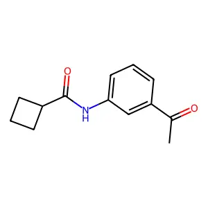 N-(3-acetylphenyl)cyclobutanecarboxamide structure