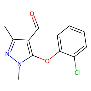 5-(2-chlorophenoxy)-1,3-dimethyl-1H-pyrazole-4-carbaldehyde structure