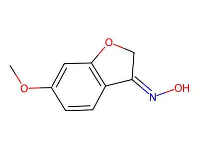 3(2H)-Benzofuranone, 6-methoxy-, oxime structure