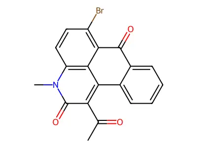 1-acetyl-6-bromo-3-methyl-3H-naphtho[1,2,3-de]quinoline-2,7-dione structure