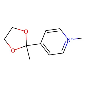 1-Methyl-4-(2-methyl-1,3-dioxolan-2-yl)pyridinium structure