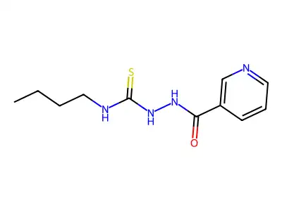 1-Butyl-3-(pyridine-3-carbonylamino)thiourea structure