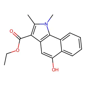 ethyl 5-hydroxy-1,2-dimethyl-1H-benzo[g]indole-3-carboxylate structure