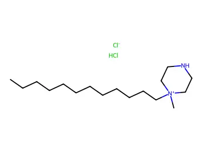 Piperazinium, 1-dodecyl-1-methyl-, chloride, hydrochloride structure