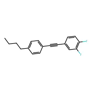 Benzene, 4-[(4-butylphenyl)ethynyl]-1,2-difluoro- structure