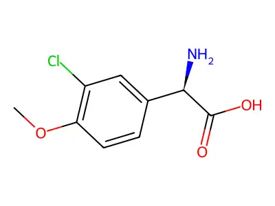 Amino(3-chloro-4-methoxyphenyl)acetic acid structure
