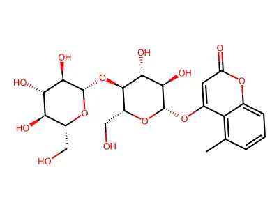 5-Methylcoumarin-4-cellobioside structure
