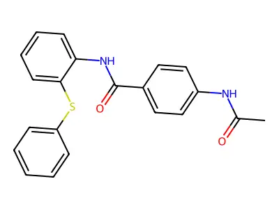 4-acetamido-N-(2-phenylsulfanylphenyl)benzamide structure