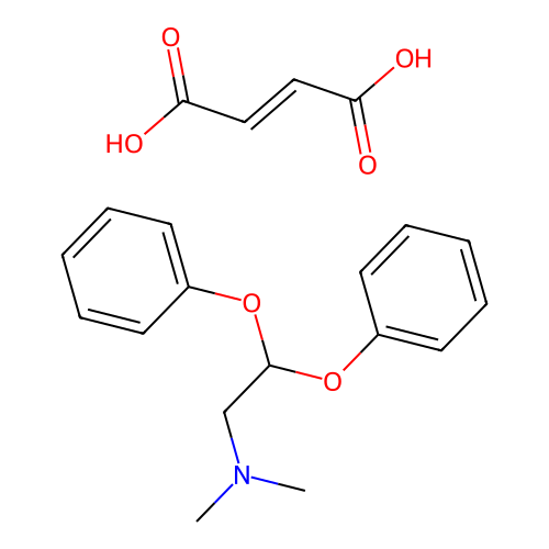 but-2-enedioic acid;N,N-dimethyl-2,2-diphenoxyethanamine structure