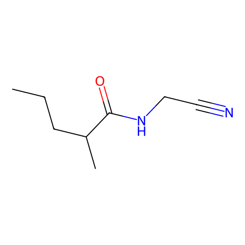N-(cyanomethyl)-2-methylpentanamide structure