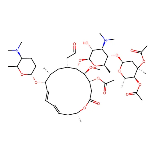 [(4R,5S,6S,7R,9R,10R,11E,13E,16R)-6-[(2S,3R,4R,5S,6R)-5-[(2S,4R,5S,6S)-4,5-二乙酰氧基-4,6-二甲基噁烷-2-基]氧代-4-(二甲氨基)-3-羟基-6-甲基噁烷-2-基]氧代-10-[(2R,5S,6S)-5-(二甲氨基)-6-甲基噁烷-2-基]氧代-5-甲氧基-9,16-二甲基-2-氧代-7-(2-氧代乙基)-1-氧杂环十六-11,13-二烯-4-基] 乙酸酯 structure