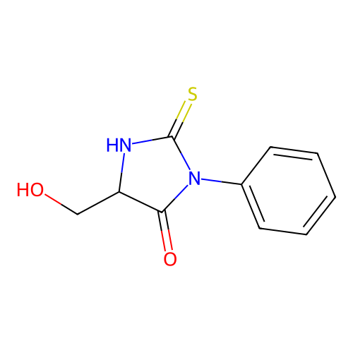 5-(Hydroxymethyl)-3-phenyl-2-thioxoimidazolidin-4-one structure
