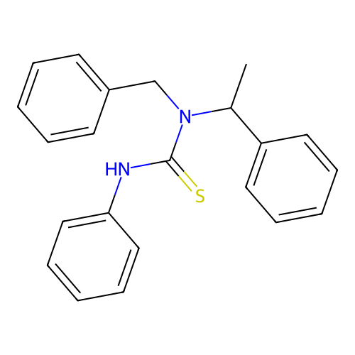 1-Benzyl-3-phenyl-1-(1-phenylethyl)thiourea structure