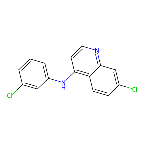 7-chloro-N-(3-chlorophenyl)quinolin-4-amine structure