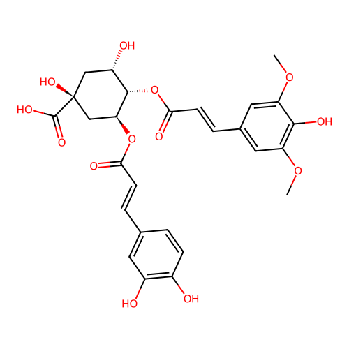 3-Caffeoyl-4-sinapoylquinic acid structure