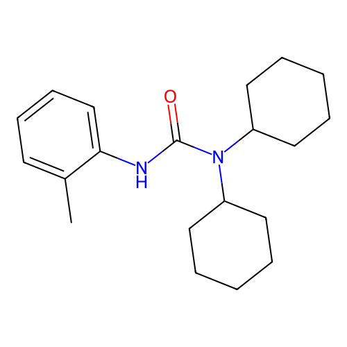 N,N-dicyclohexyl-N'-(2-methylphenyl)urea structure