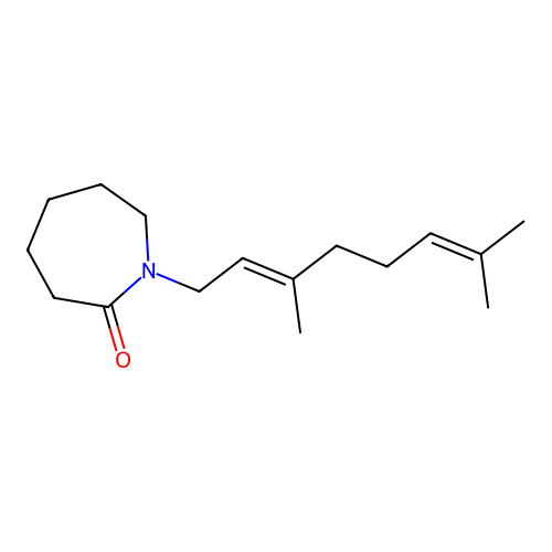 1-Geranylazacycloheptan-2-one structure