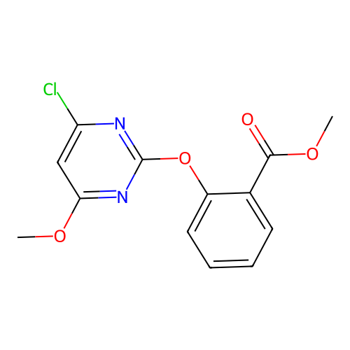 Methyl 2-[(4-chloro-6-methoxy-2-pyrimidinyl)oxy]benzoate structure