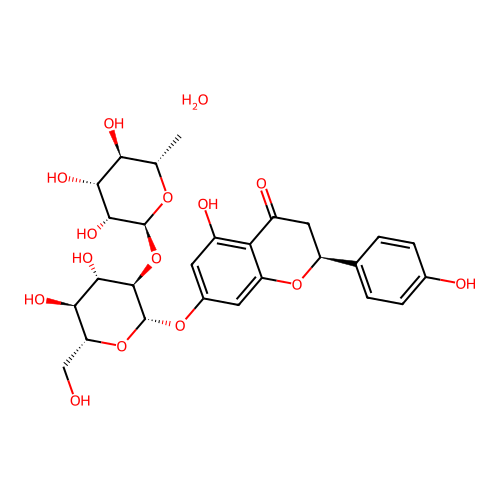 Naringin hydrate structure