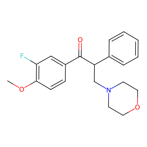 1-(3-Fluoro-4-methoxy-phenyl)-3-morpholin-4-yl-2-phenyl-propan-1-one structure