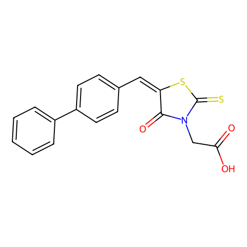 [(5E)-5-(4-Biphenylylmethylene)-4-oxo-2-thioxo-1,3-thiazolid structure