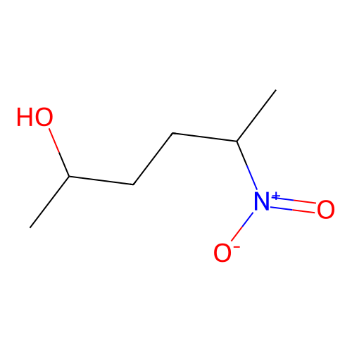 1-Methyl-4-nitro-pentan-1-ol structure