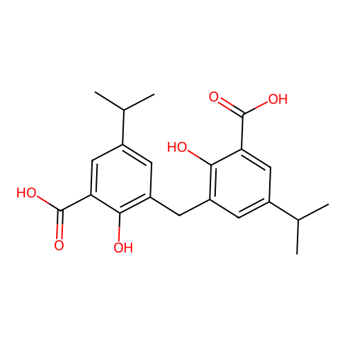3,3'-Methylenebis(2-hydroxy-5-isopropylbenzoic acid) structure