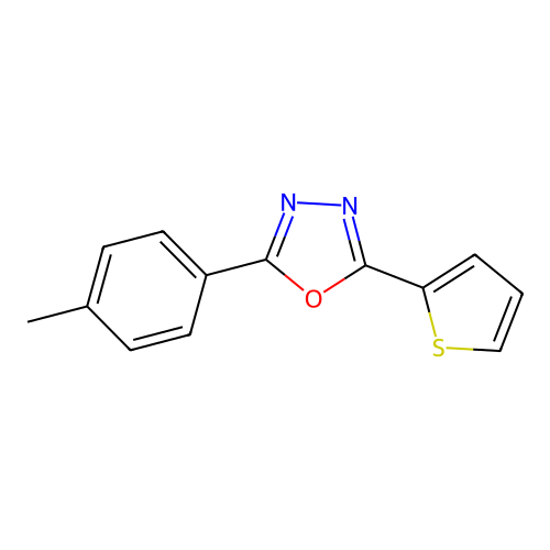 1,3,4-Oxadiazole, 2-(4-methylphenyl)-5-(2-thienyl)- structure