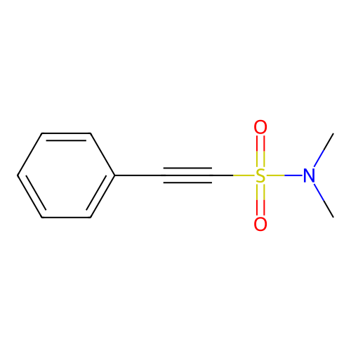 N,N-dimethyl-2-phenylethynesulfonamide structure
