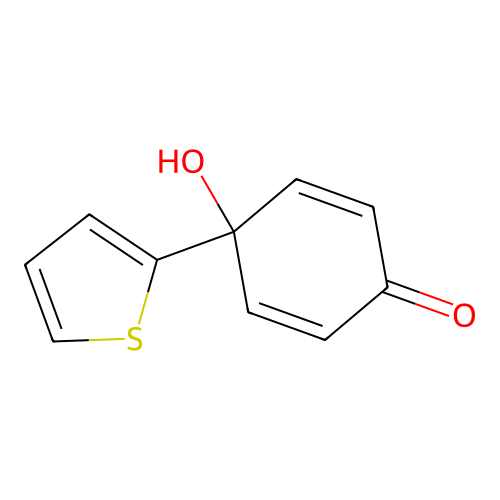 4-Hydroxy-4-thiophen-2-yl-cyclohexa-2,5-dienone structure