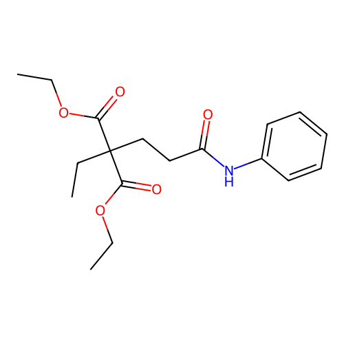 Diethyl ethyl[3-oxo-3-(phenylamino)propyl]propanedioate structure