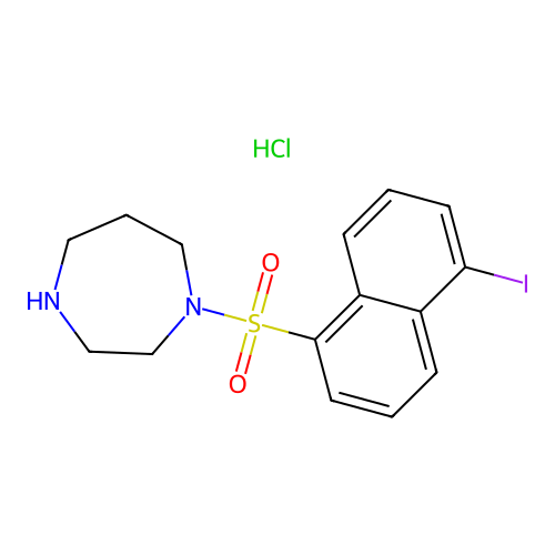 1-(5-iodonaphthalene-1-sulfonyl)-1H-hexahydro-1,4-diazepine hydrochloride structure