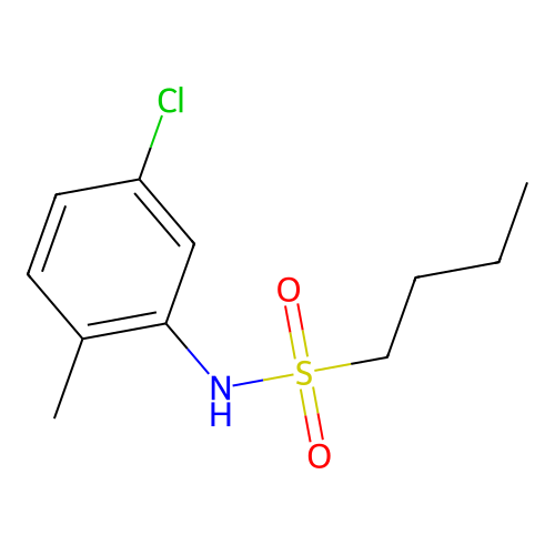 N-(5-chloro-2-methylphenyl)butane-1-sulfonamide structure