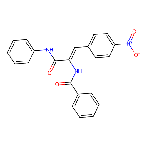N-[2-(4-Nitro-phenyl)-1-phenylcarbamoyl-vinyl]-benzamide structure
