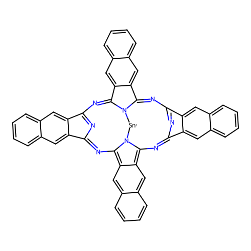Tinii2,3-naphthalocyanine structure
