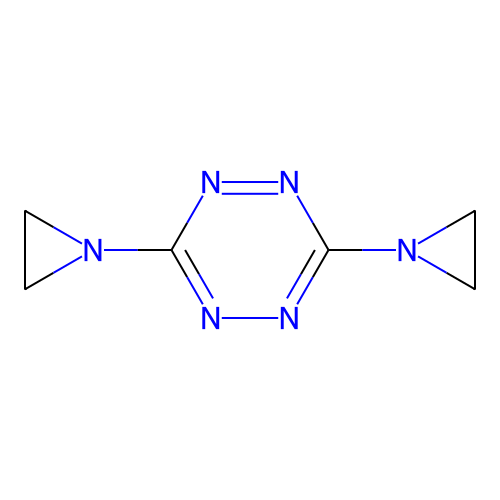 1,4,5-Tetrazine, 3,6-bis(1-aziridinyl)- structure