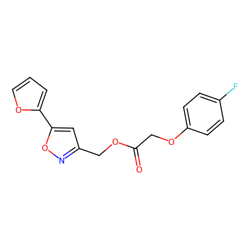 [5-(Furan-2-yl)-1,2-oxazol-3-yl]methyl 2-(4-fluorophenoxy)acetate structure