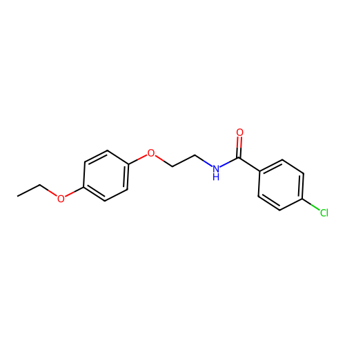 4-chloro-N-[2-(4-ethoxyphenoxy)ethyl]benzamide structure