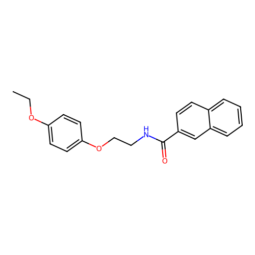 N-[2-(4-ethoxyphenoxy)ethyl]naphthalene-2-carboxamide structure