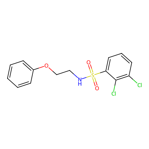 2,3-dichloro-N-(2-phenoxyethyl)benzenesulfonamide structure