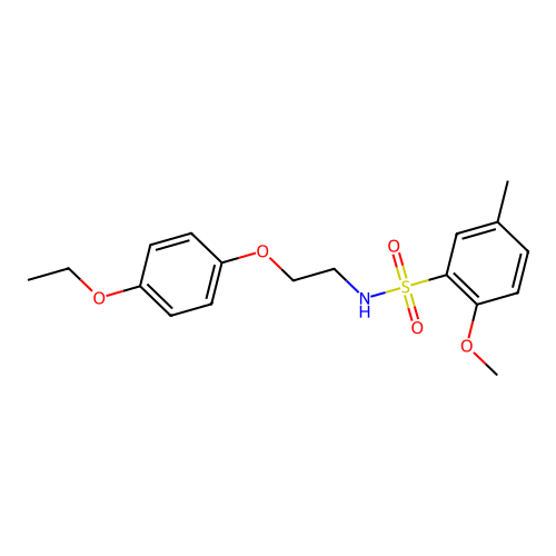 N-(2-(4-ethoxyphenoxy)ethyl)-2-methoxy-5-methylbenzenesulfonamide structure