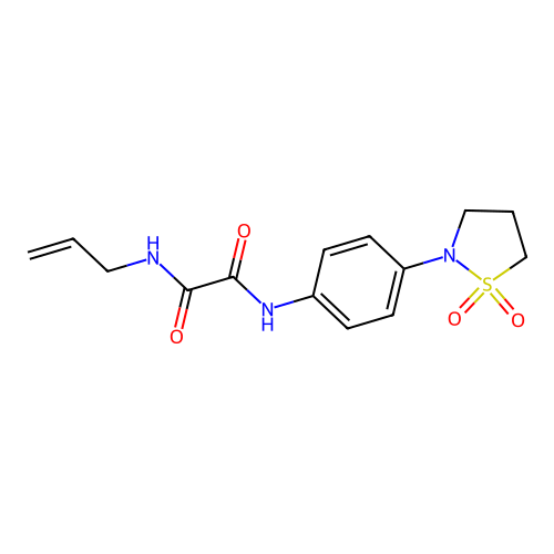 N1-allyl-N2-(4-(1,1-dioxidoisothiazolidin-2-yl)phenyl)oxalamide structure