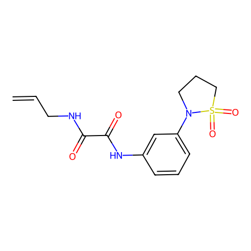 N1-allyl-N2-(3-(1,1-dioxidoisothiazolidin-2-yl)phenyl)oxalamide structure