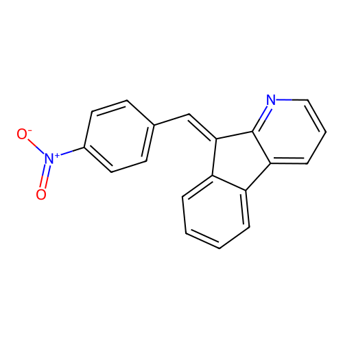 9H-Indeno(2,1-b)pyridine, 9-((4-nitrophenyl)methylene)- structure