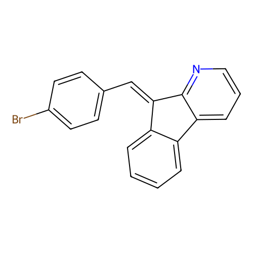 9H-Indeno(2,1-b)pyridine, 9-((4-bromophenyl)methylene)- structure