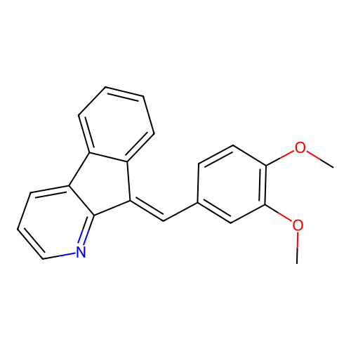9H-Indeno(2,1-b)pyridine, 9-((3,4-dimethoxyphenyl)methylene)- structure