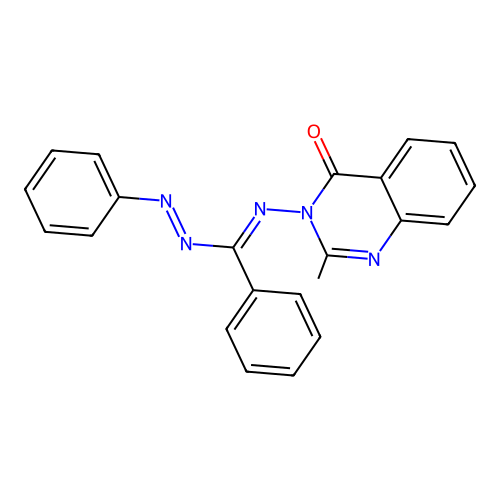 2-Methyl-3-((phenyl(phenylazo)methylene)amino)-4(3H)-quinazolinone structure