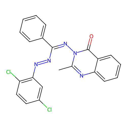 3-((((2,5-Dichlorophenyl)azo)phenylmethylene)amino)-2-methyl-4(3H)-quinazolinone structure