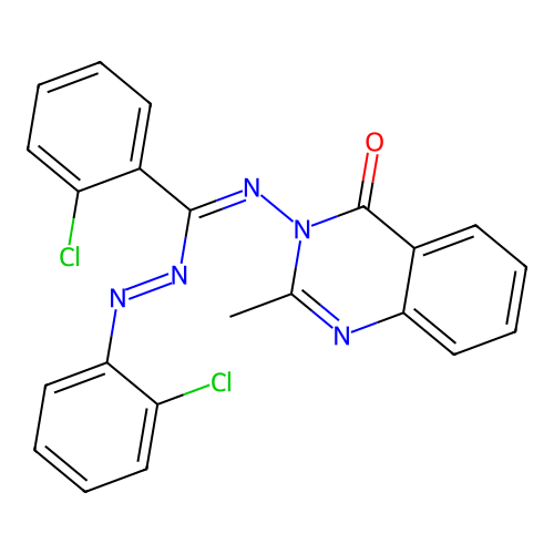 3-(((2-Chlorophenyl)((2-chlorophenyl)azo)methylene)amino)-2-methyl-4(3H)-quinazolinone structure