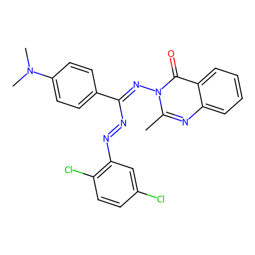 4(3H)-Quinazolinone, 3-((((2,5-dichlorophenyl)azo)(4-(dimethylamino)phenyl)methylene)amino)-2-methyl- structure